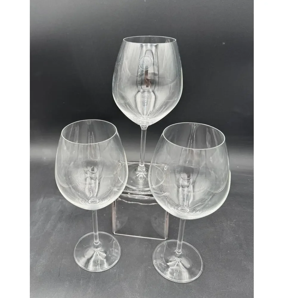 Set of 3 Lenox Stemware Red Wine Glasses Tuscany Classics Collection